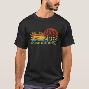 10 Years Old Retro Birthday Gifts Legend Since Apr T-Shirt