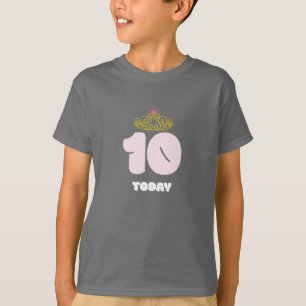 10 Years Old Today Princess 10th Birthday T-Shirt