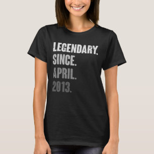 10 Years Old Vintage 2013 Birthday April 10th Deco T-Shirt