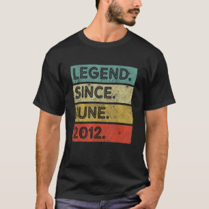 10 Years Old Vintage Legend Since June 2012 10th B T-Shirt