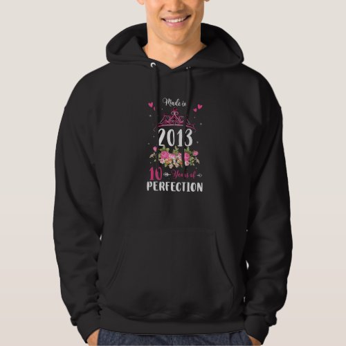 10 Years Old  Women 10th Birthday Girls Made In 20 Hoodie