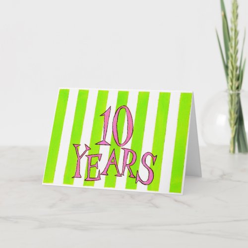 10 Years Sobriety Birthday  Anniversary Card