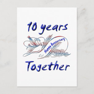 10 Years Together Postcard