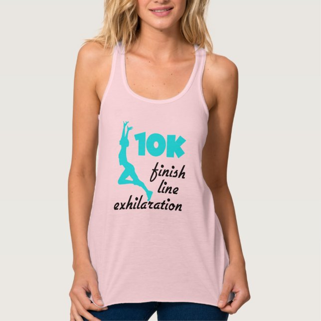 10K Aqua Finish Line Tank Top (Front)