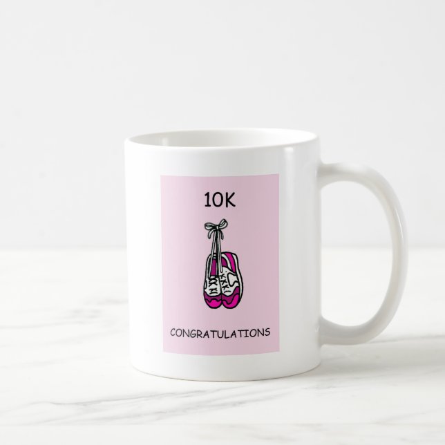 10K Congratulations for Female Runner. Coffee Mug (Right)