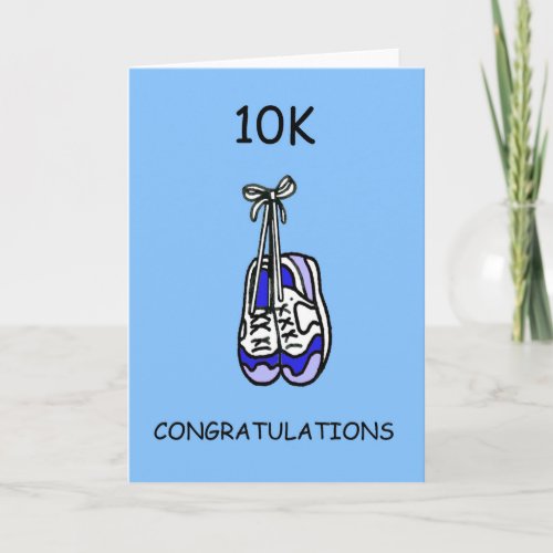 10K Congratulations for Male Runner Card