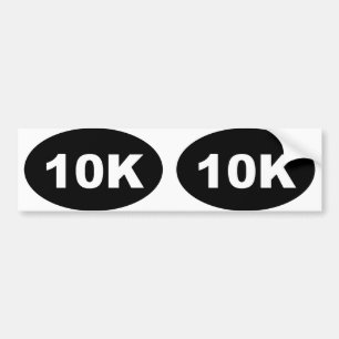 10k oval bumper sticker