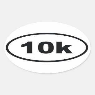 10k oval sticker