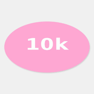 10k Race or Walk Oval Sticker