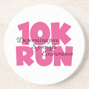 10K Run Pink Sports Running Coaster