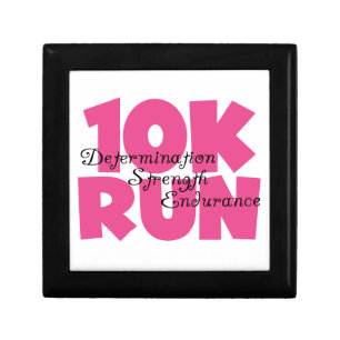 10K Run Pink Sports Running Jewelry Box