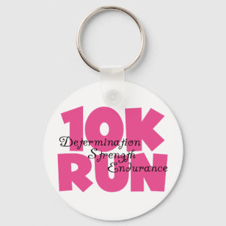10K Run Pink Sports Running Keychain