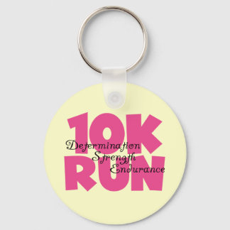 10K Run Pink Sports Running Keychain