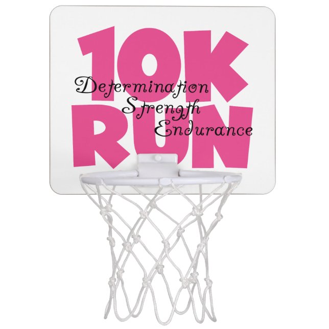 10K Run Pink Sports Running Mini Basketball Hoop (Front)