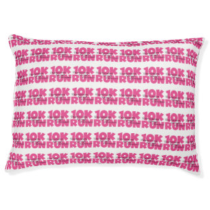 10K Run Pink Sports Running Pet Bed