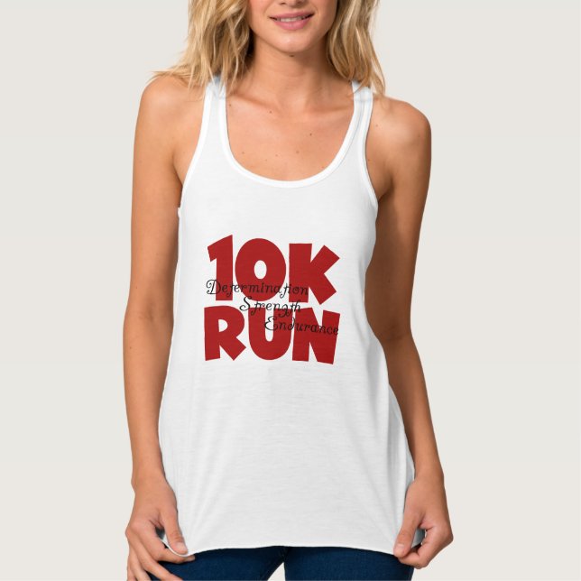 10K Run Red Tank Top (Front)