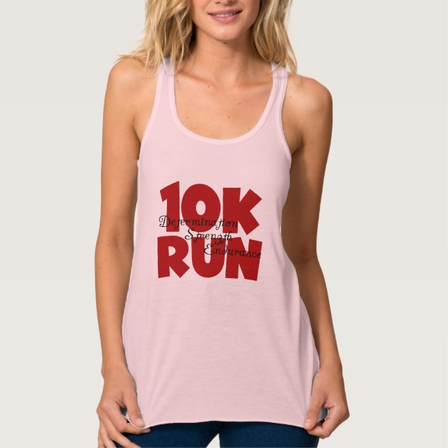 10K Run Red Tank Top (Front)