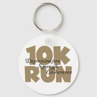 10K Run Tan Sports Running Keychain