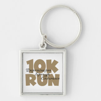 10K Run Tan Sports Running Keychain