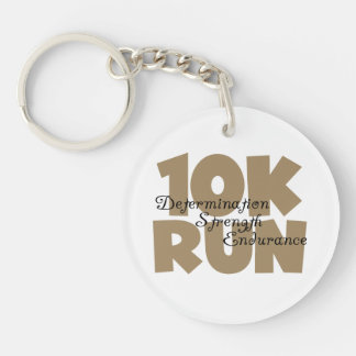 10K Run Tan Sports Running Keychain