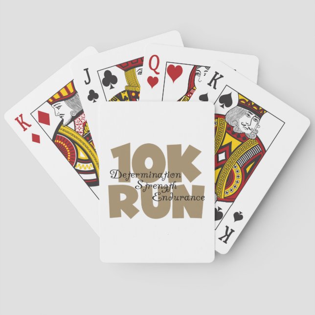 10K Run Tan Sports Running Poker Cards (Back)