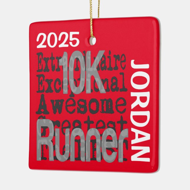 10K Runner Extraordinaire CUSTOM Ceramic Ornament (Left)