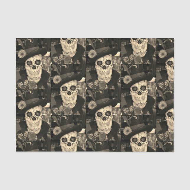 10lb Tissue Paper, DAY OF THE DEAD HALLOWEEN Paper (Front)