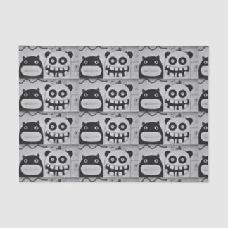 10lb Tissue Paper, HAPPY MONSTER BLACK AND WHITE Tissue Paper