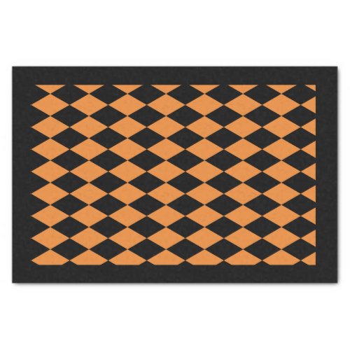 10lb Tissue Paper HARLEQUIN BLACK  ORANGE Tissue Paper