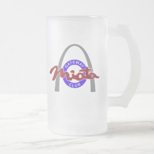10oz or 16oz Frosted Glass Double Logo Mug