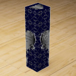 10th,11th,16th,20 Wedding Anniversary Silvery Rose Wine Box<br><div class="desc">The perfect affordable wedding gift; that delicious bottle of wine in a personalized wine box for your anniversary year. Here, this fabergè-inspired repeat with my 3D silvery heart frames makes a meaningful and gorgeous addition to your bottle of wine gift either for your 10th Tin, 11th Steel, 16th, 20th or...</div>