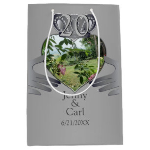 10th,11th,20th,25,Photo Anniversary Claddaugh Med Medium Gift Bag