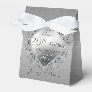 10th.11th.20th,25th,70th Grey Favor Box