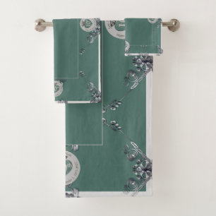 10th,11th,20th,25th,70th Silvery Grey  Bath Towel Set