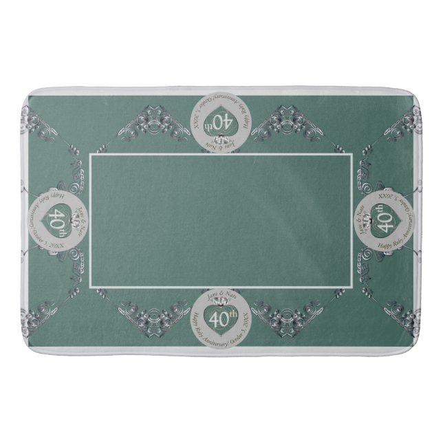 10th/11th,20th,25th,70th Wedding Anniversary   Bath Mat (Front)
