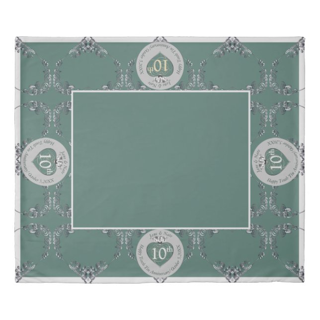 10th,11th,20th,25th,70th, Wedding Anniversary  Duvet Cover (Front)