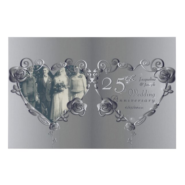 10th,11th,20th,25th,70th Wedding Anniversary Faux  Canvas Print (Front)