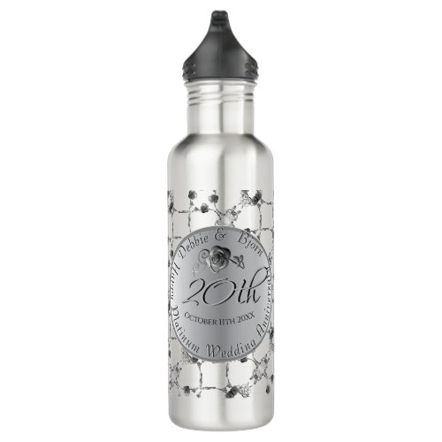 10th11th20th25th70th Wedding Anniversary  Stainless Steel Water Bottle
