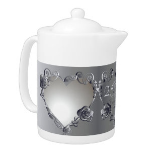 10th,11th,20th,25th,70th Wedding Anniversary Teapot