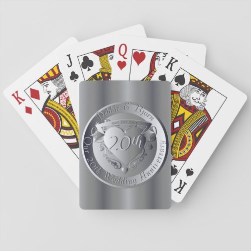 10th11th20th25th Wedding Anniversary Poker Cards