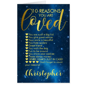 10th Anniversary 10 Reasons I Love You Card
