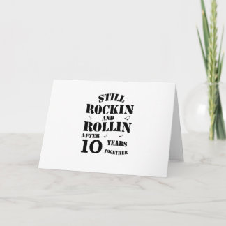 10th Anniversary - 10 Years Anniversary Couples Card