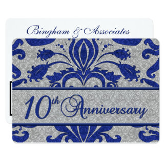 10th Anniversary Business Announcement Blue
