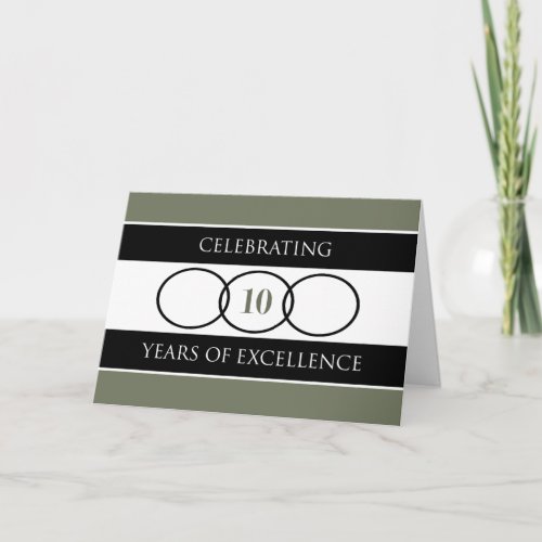 10th Anniversary Business Card