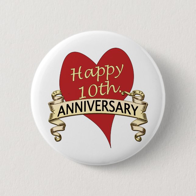 10th. Anniversary Button (Front)