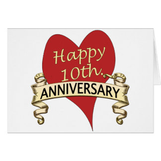 10th. Anniversary Card