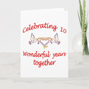 10th. ANNIVERSARY Card