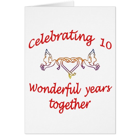 10th. ANNIVERSARY Card