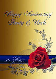 Th Anniversary Cardaunt Uncle Card Th Anniversary Cardaunt Uncle Card