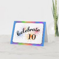 10th Anniversary Celebration Card